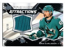 2022-23 Upper Deck Premier Attractions Jersey Erik Karlsson /99 #PA-EK San Jose