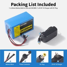 24V10Ah Rechargeable Lithium Battery 7S4P For DIY Projects Scooter Replacement