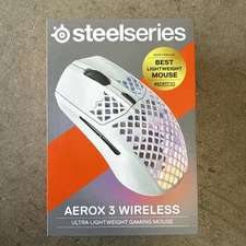 Steelseries Aerox 3 Wireless Ultra Lightweight Gaming Mouse White NEW SEALED
