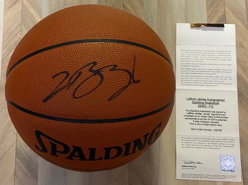 LeBron James Signed Autograph Auto Spalding Basketball Ball Upper Deck UDA COA