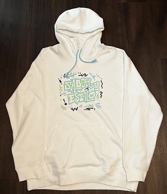 White Adidas Sabor Y Estilo Hoodie Extra Large