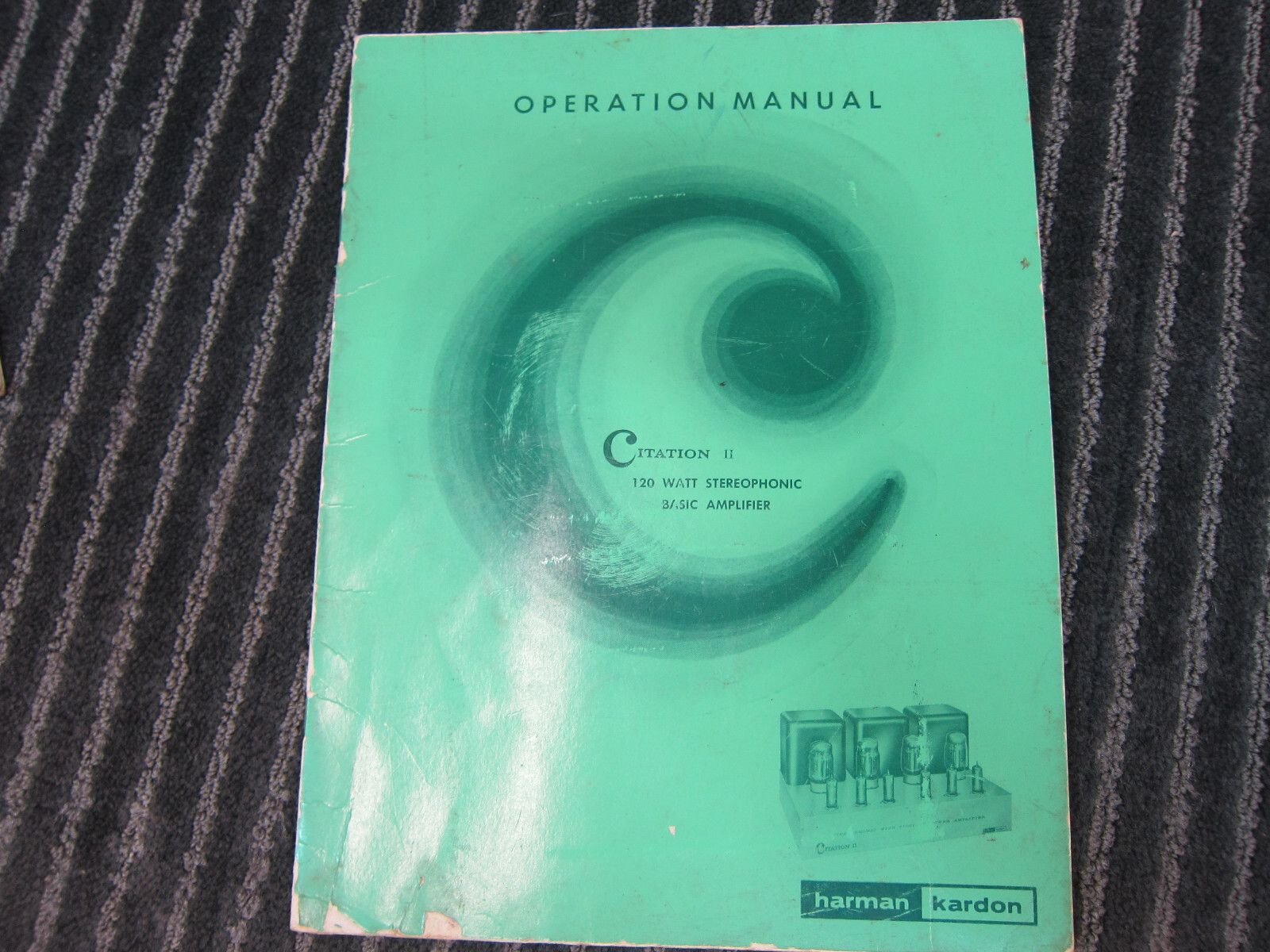 Vintage Harman Kardon Citation II Owners Manual, Original, USA