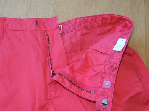 Mambo Girls Size 16 100% Cotton True Red Shorts Adjustable Waist Accent Pattern - Picture 2 of 3