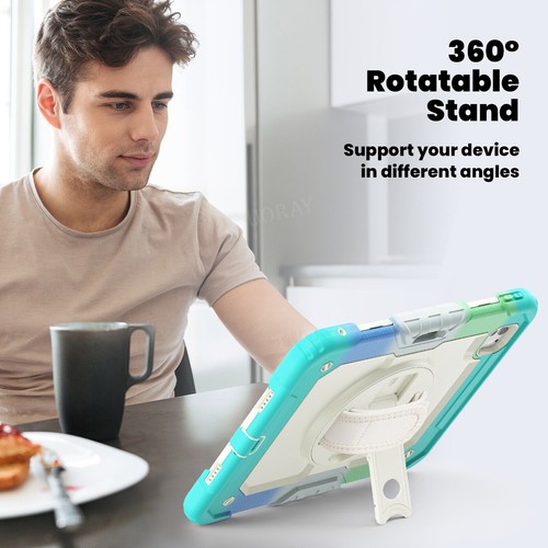 Für iPad 5/6/7/8/9/10 Gen Air 4 5 6 Pro 11 13 Hybrid Outdoor Tasche Gurt Hülle - Bild 199 von 225