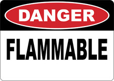 OSHA DANGER: FLAMMABLE 3| Laminated Vinyl Decal Sticker Label