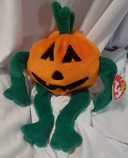 TY Beanie Baby PUMKIN' the Pumpkin Halloween Stuffed Toy w hang tag HALLOWEEN