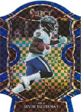 2020 Panini Select Devin Duvernay Blue Prizm Die-Cut SP RC #77 
