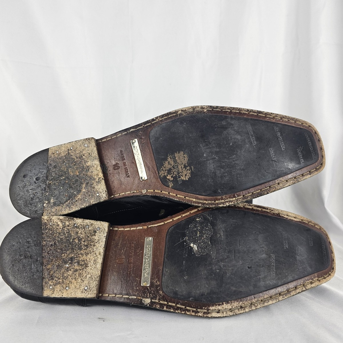 Dolce & Gabbana Made in Italy Distressed Seamed Black  display picture 3