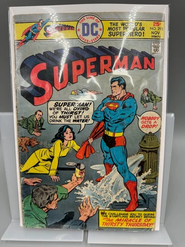 Vintage DC: Superman Issue #293, The Miracle of Thirsty Thursday, Nov 1975