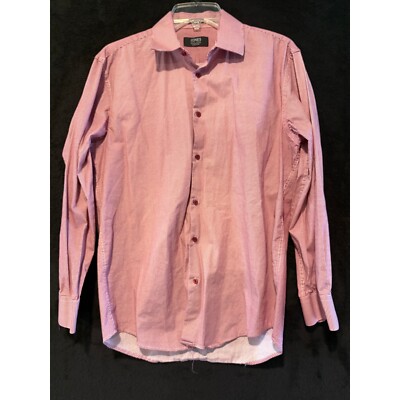 Jones New York Signature Dress Shirt Stretch Red Checkered Mens Size M