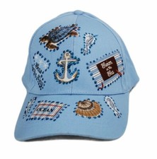New Youth/Teen Blue Beach/Sea Baseball Snapback Cap Hat Turtle, Shell, Seahorse