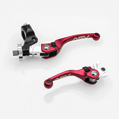 2004-2017 Honda CRF250X ASV Inventions F4 Brake & Clutch Lever PAIR PACK Red