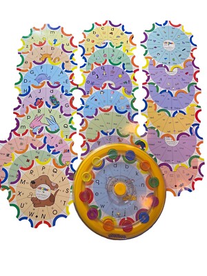 Learning Palette Base *Discs *23 Alphabet Cards Learning Wrap Ups Letters Words