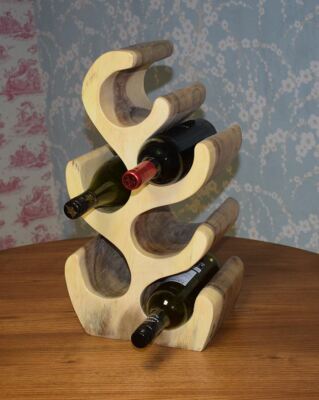Wine Tree Bottle Rack Kitchen Bar Home Wood Storage Bottle Holder Furniture  UK