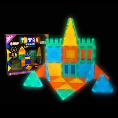 Tytan Glow in the Dark Magnetic Learning Tiles 60 Piece Building Set Focused on 