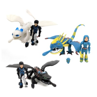 6pcs How to Train Your Dragon Toothless Light Fury Hiccup Action