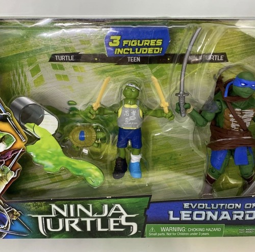 Teenage Mutant Ninja Turtles 2014 TMNT Movie Figure Set EVOLUTION OF LEONARDO - Picture 2 of 5