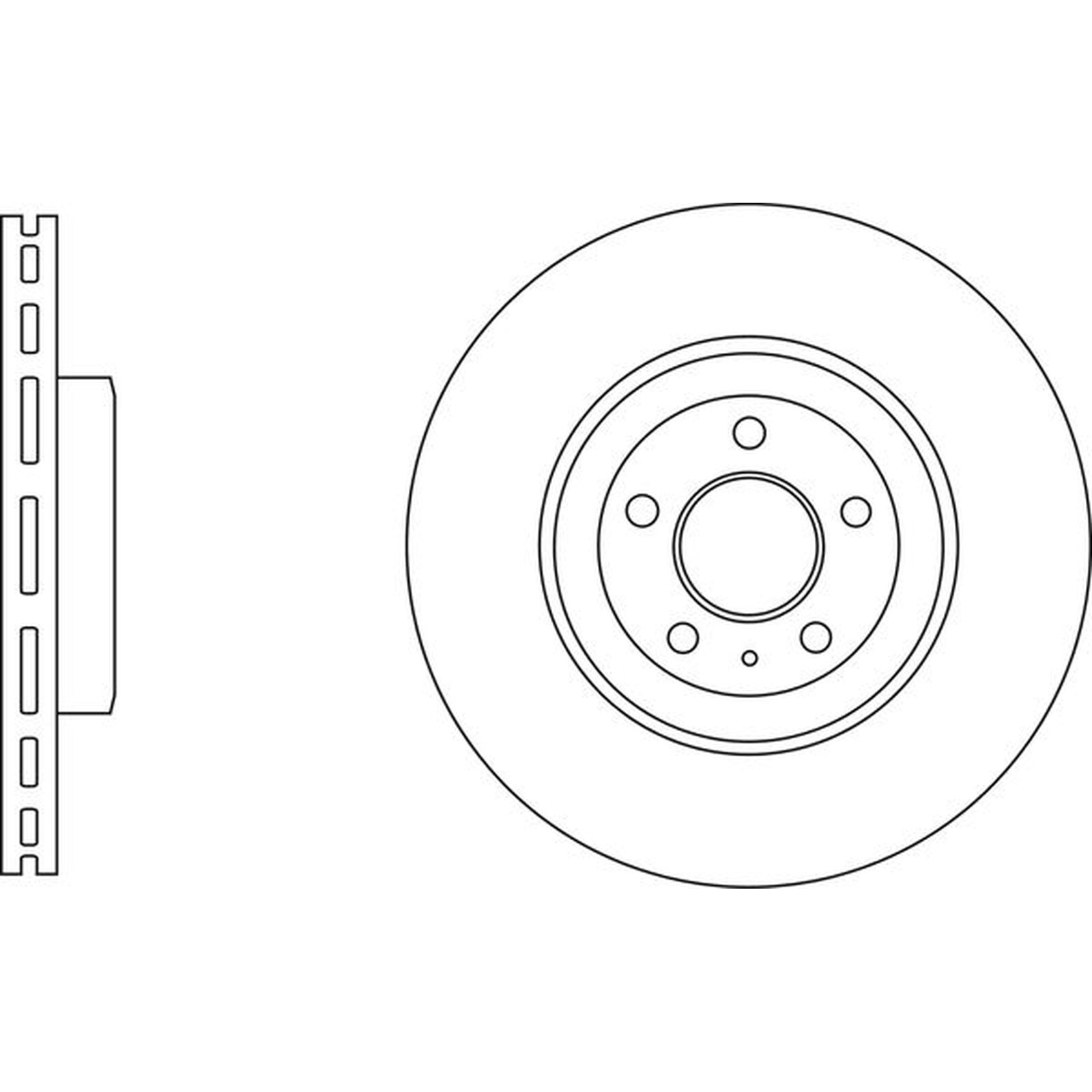 Apec Blue Brake Disc - Front SDK6997 Fits Audi A4 & A5 & Q5 - OE Specification