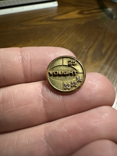 Ling Temco Vought LTV 10K Yellow Gold Diamond 25 Year Service Pin