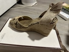 Coach Wedges Khaki/Gold