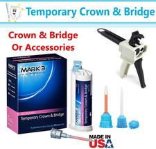 Dental Temporary Crown and Bridge Material 50 Cartridges A1,A2,A3 B1, USA +Tips