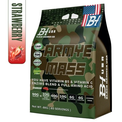 Mass Gainer Armye 4000G Erdbeere  Black Hammer USA