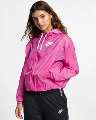 nike windrunner women's pink and white