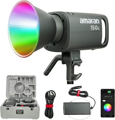 Aputure Amaran 150c 150W RGBWW COB LED Video Light Full-Color 2500K-7500K APP