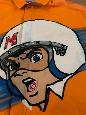 VTG Marc Ecko Speed Racer Button up Shirt Orange mens 2XL Rare | eBay