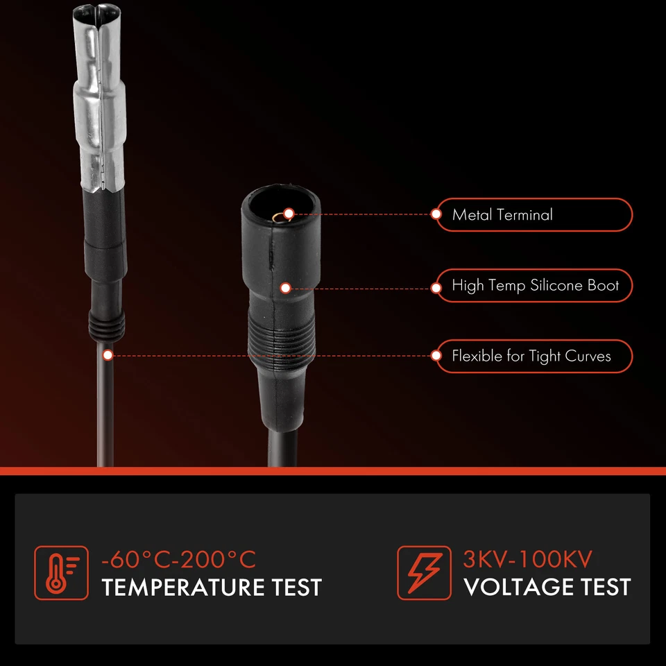 6x Juegos de cables de bujía para Audi A4 1996-1997 A6 Quattro 90 100 Cabriolet 2,8 L Foto 4 de 4