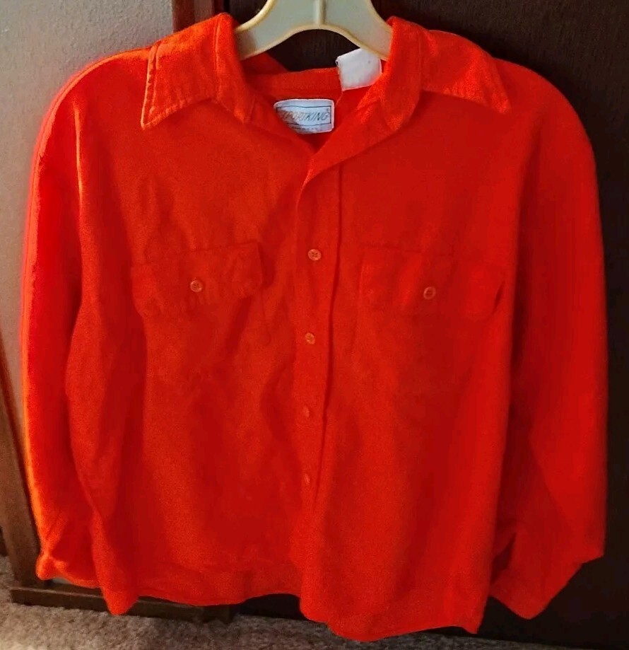 blaze orange dress shirt Blaze Orange & Green Long Sleeve Shirt - Ranch Collection