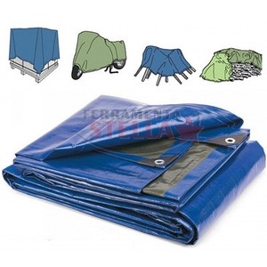 TELO TELONE OCCHIELLATO VERDE 8 X 10 mt. ANTISTRAPPO IMPERMEABILE 120gr