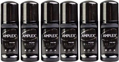 Amplex Antiperspirant Deodorant Roll-On Black For Men 50ml x 6