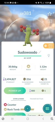 Pokemon Go Shiny Sudowoodo 