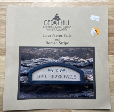 Cedar Hill Love Never Fails & Roman Stripe Counted Cross Stitch pattern