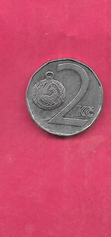 CZECH REPUBLIC KM9 2008 UNC-UNCIRCULATED MINT OLD VINTAGE 2 KORUN COIN
