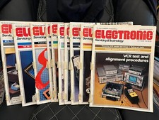 Complete Lot of 1987 Electronic Servicing  Technology Magazines