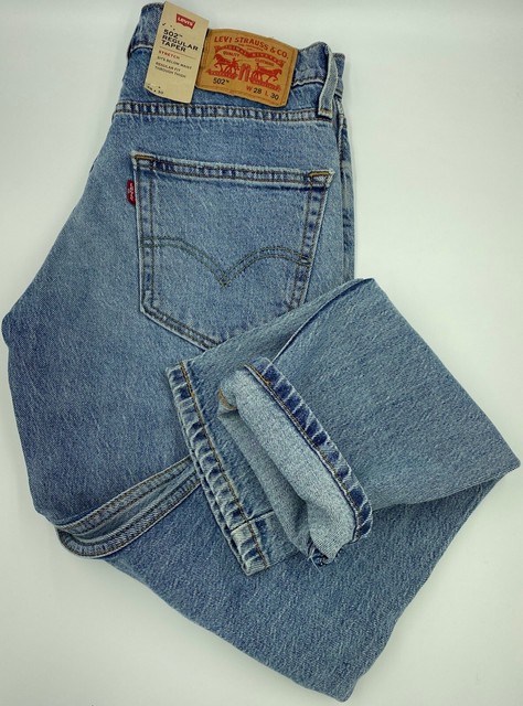 Levis Mens 502 Regular Taper Size 28x30 Light Stonewash Blue | eBay
