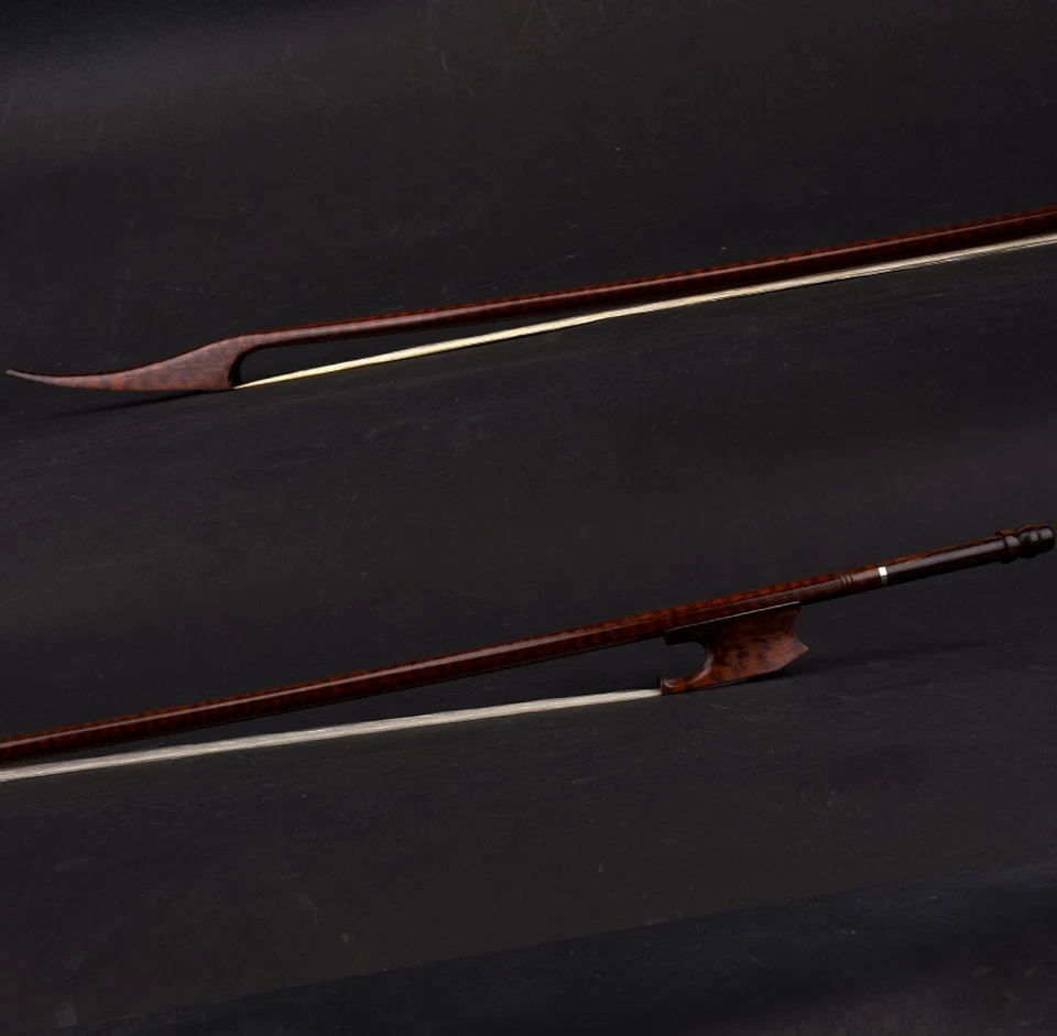 Pro Master Antique Snakewood Viol Da Gamba Bow Bass bow 3/4 Stiff Fast Special - Image 2 of 4