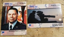 (2) Two 1991 Topps Desert Storm Trading Cards  # 88 Powell and #121 Personnel