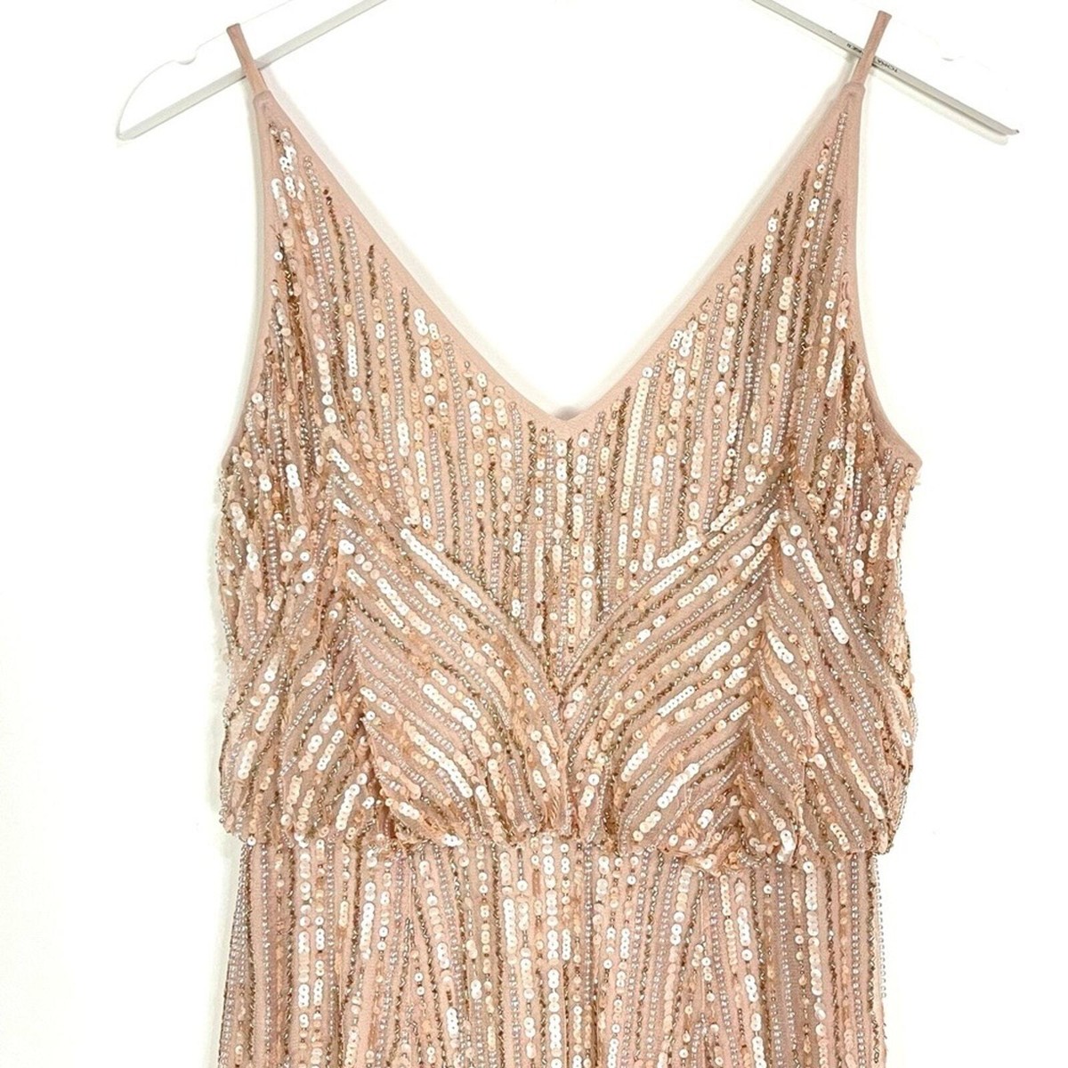 fidelia beaded maxi dress Kaiden Slinky Beaded Maxi Dress / Ivory | MESHKI main image 1