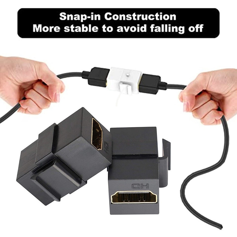 Keystone Jack Support 4k Female To Female Keystone for Wall Plate