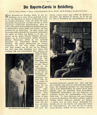 Dr.G.Wahl Ruperto-Carola Universität in Heidelberg Prof.Czerny u.Windelband 1907