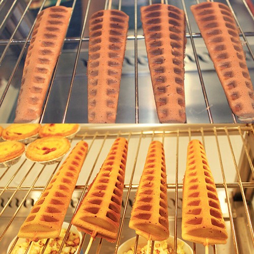 Commercial Lolly Stick Waffle Maker Cone Machine Non Stick 4PCS Snack Machine - Picture 9 of 12