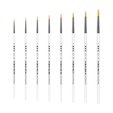 XDT#377 Fine Paint Brushes for Acrylic Painting Detailing Brush 8 Piece Set f...