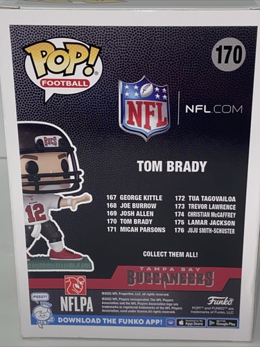 Tom Brady Quarterback Funko Pop Football Buccaneers #170 NFL #12 2022 Deflate - Picture 3 of 6