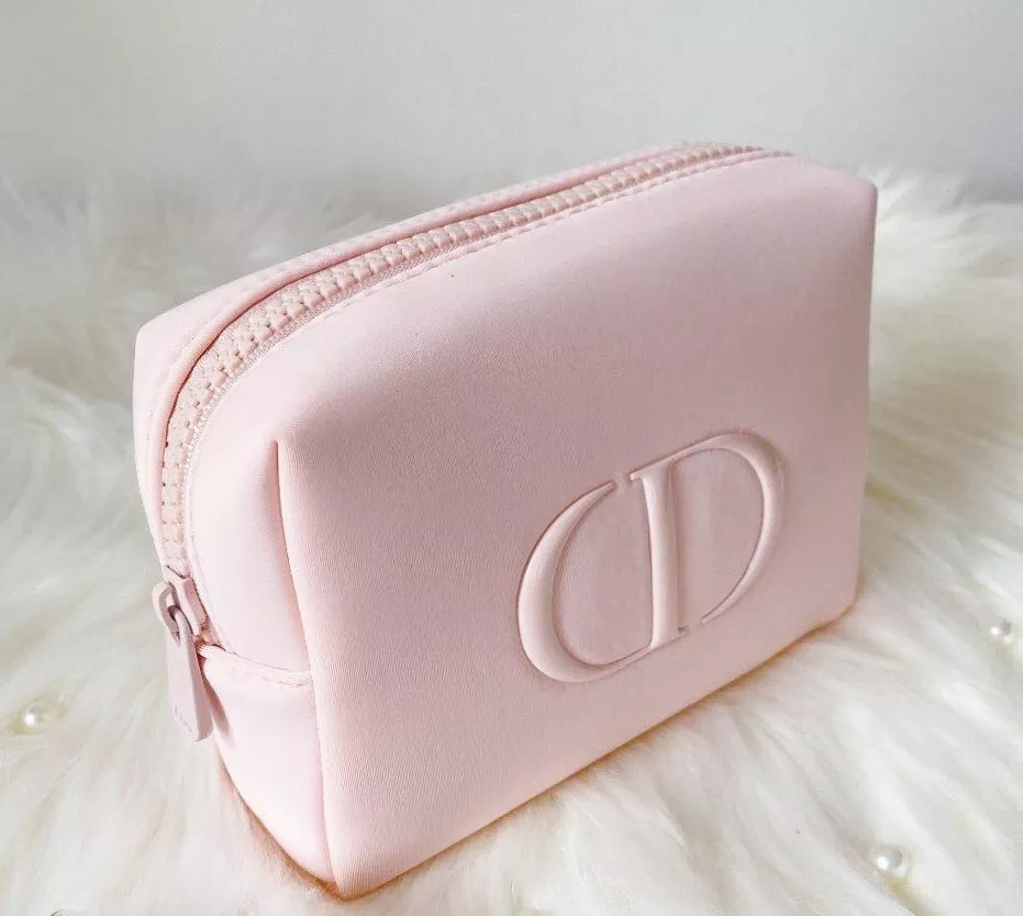 Toiletry Bag/christian DIOR Cosmetic Pouch/vintage/satin 