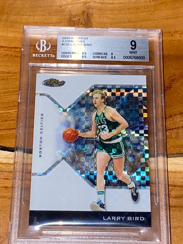 Pop 1 of 1💎 2004-05 Larry Bird TOPPS FINEST XFRACTORS #131 /199 BGS 9,9.5 subs - Picture 9 of 12