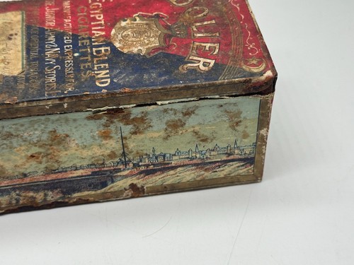 Rare Antique D'Olier Egyptian Blend Cigarettes (100) Tin Paper Labels Army Navy - Picture 6 of 17