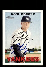 Signed Baseball Card Auto Jacob Lindgren 2016 Topps Heritage #139 Yankees